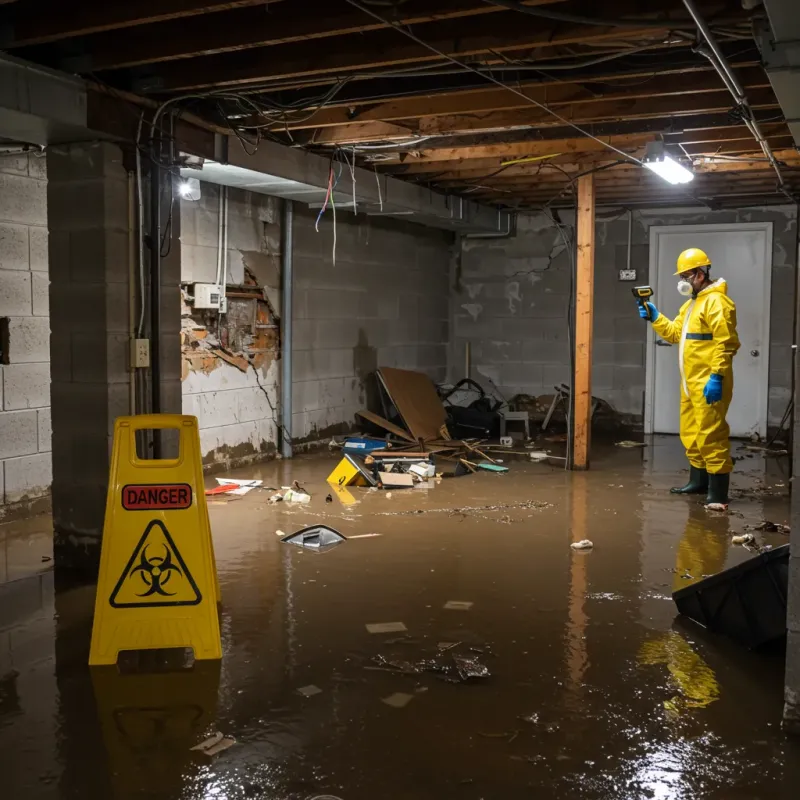 Flooded Basement Electrical Hazard in Taos, NM Property